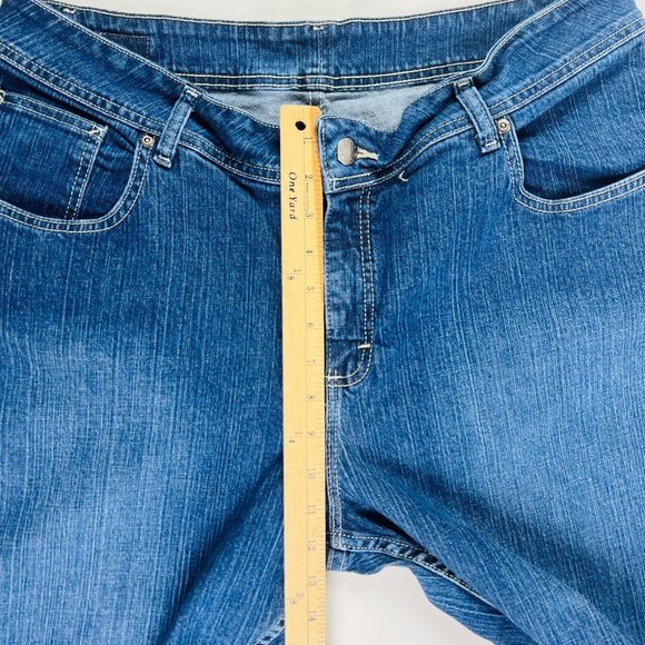 Riders by Lee Relaxed Tapered Womens Jeans Plus Size 18W M Stretch Dark Wash - Picture 8 of 10